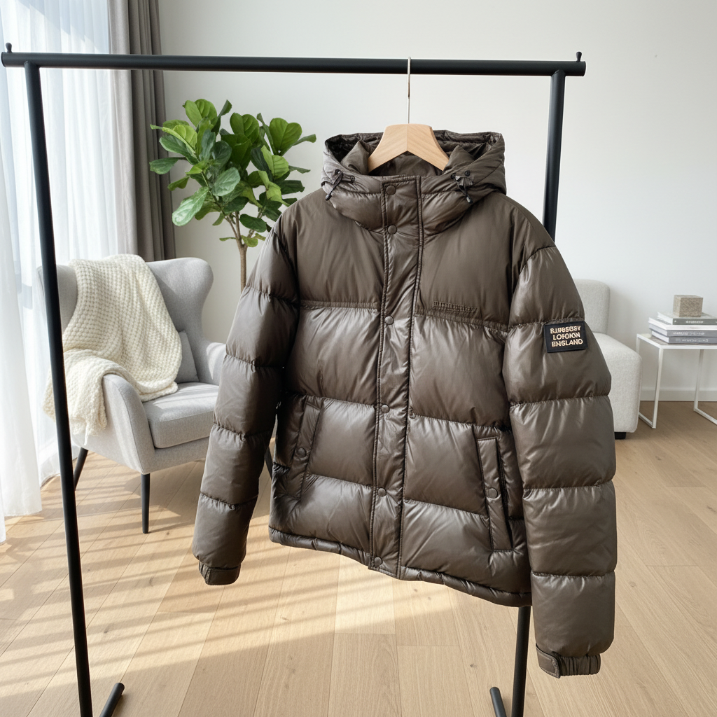 Burberry London England Glossy Down Jacket Women Winter Coat