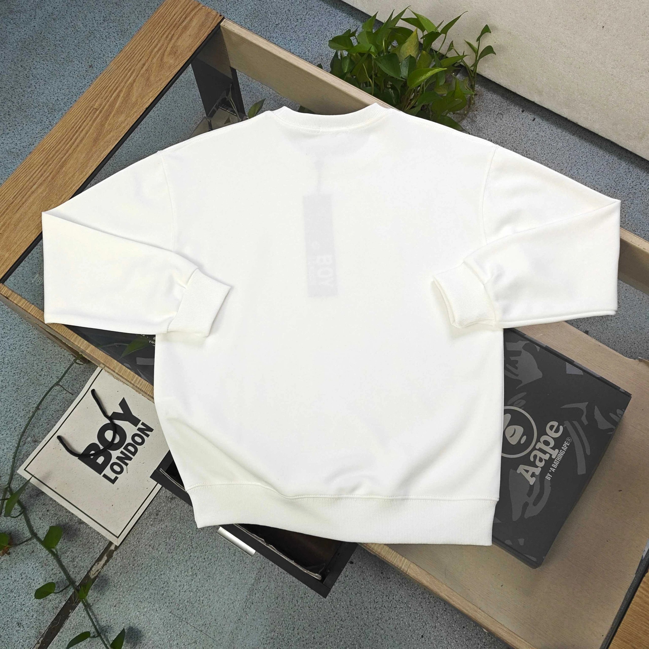 BOY London White Gold Eagle Cotton Sweatshirt
