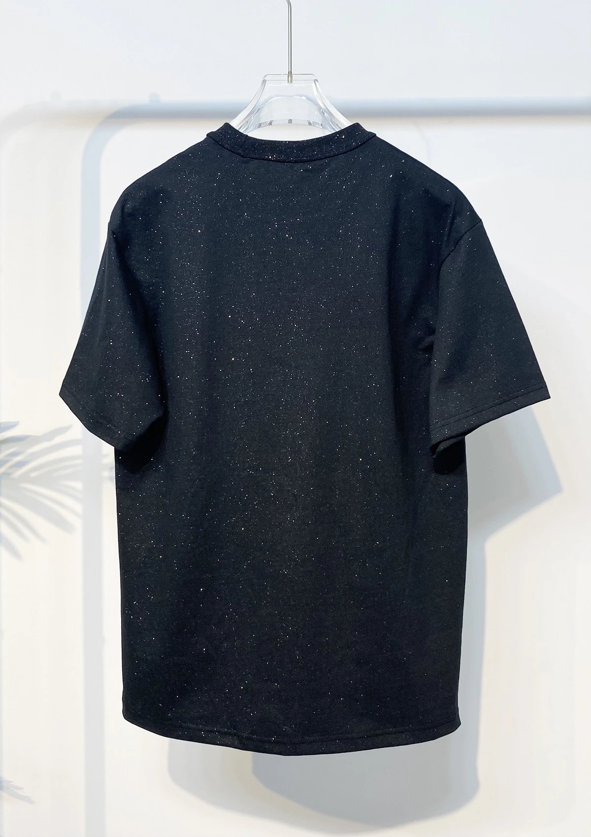 Alexander Wang Black Speckled Cotton Logo T-Shirt