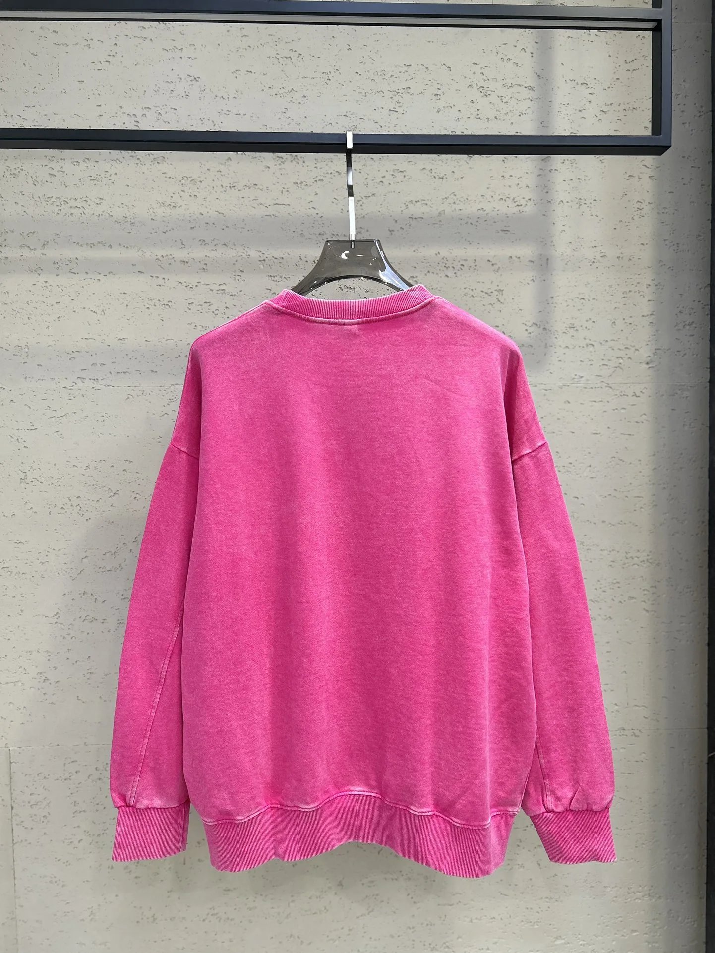 Alexander Wang Pink Oversized Logo Cotton Sweatshirt