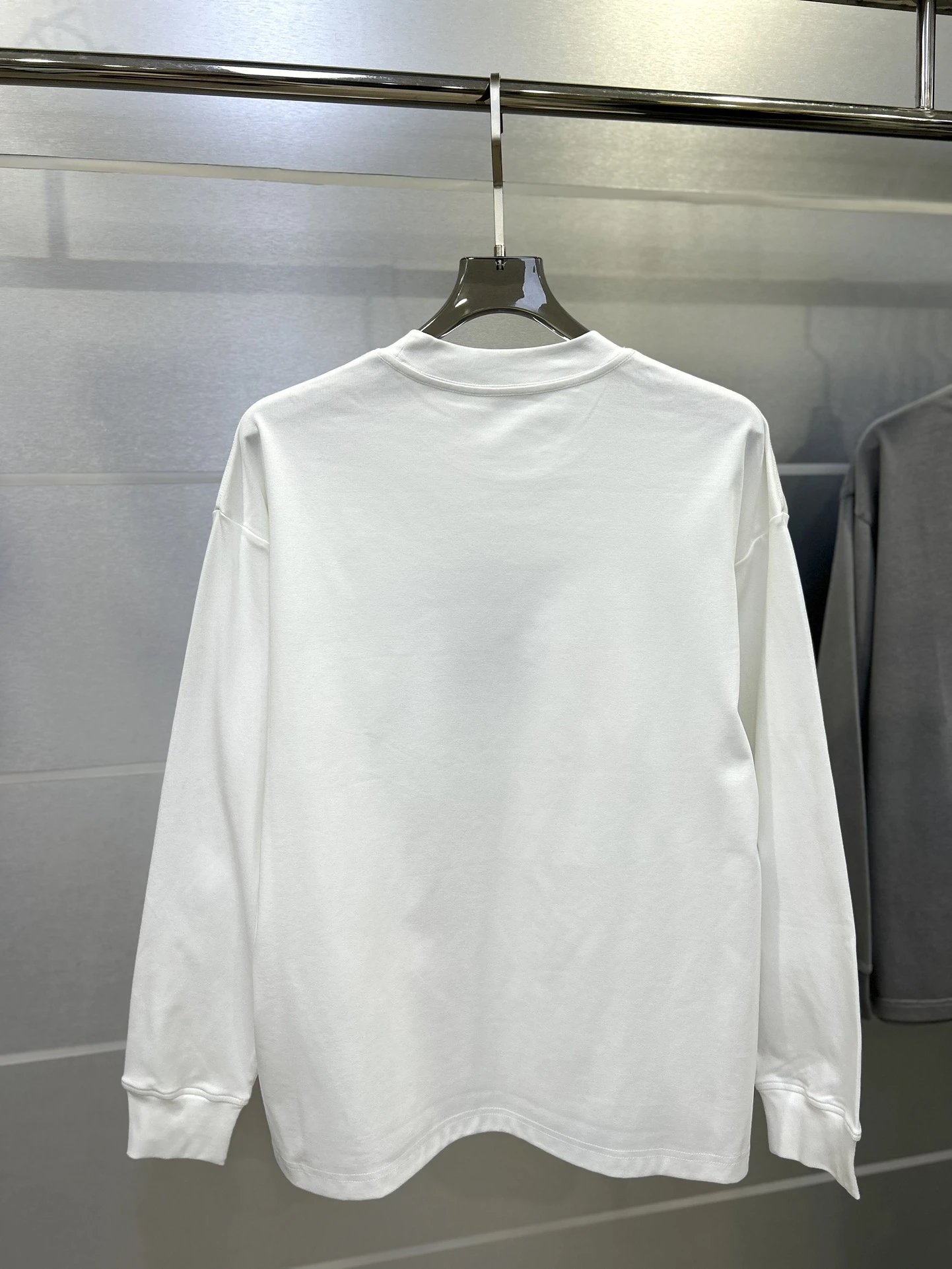 Alexander Wang Flag Logo Cotton Hoodie White