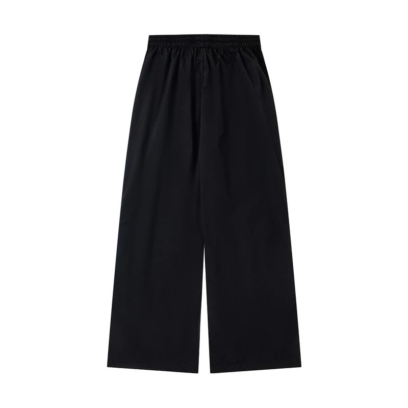 Balenciaga Black Wide Leg Pants Unisex Fashion