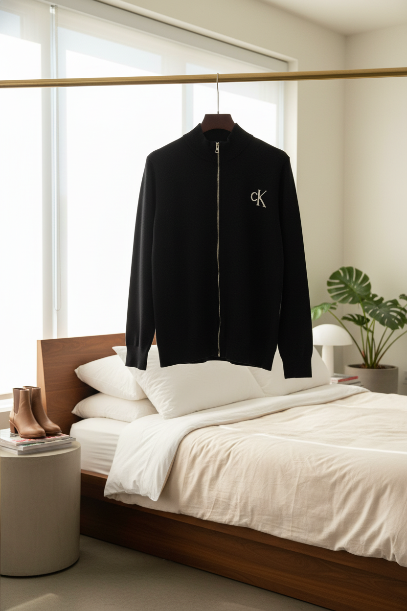 Calvin Klein Men’s Black Zip Up Jacket