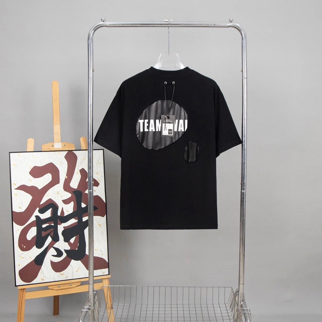 Alexander Wang Black Cotton Logo Patch T-Shirt