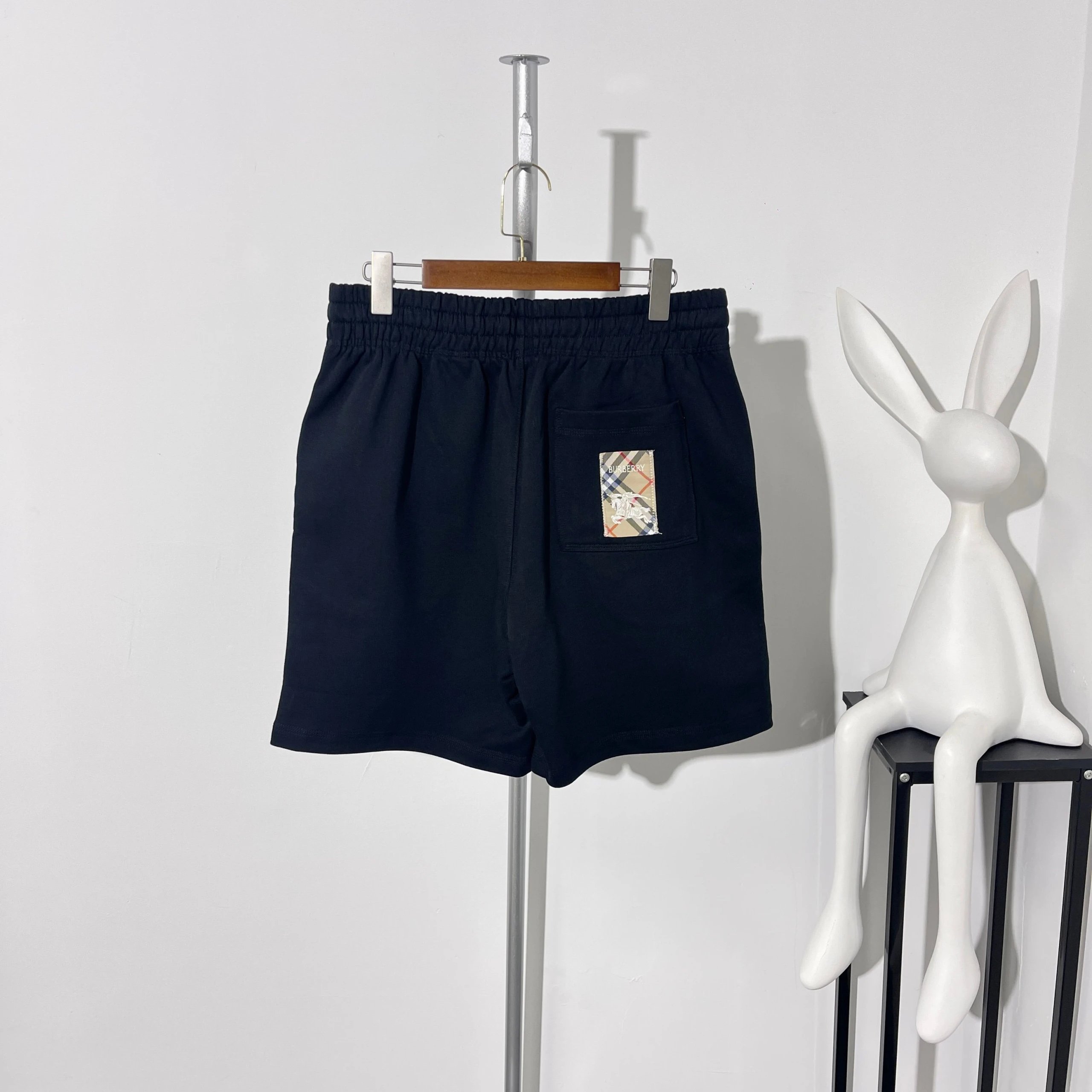 Balenciaga Black Casual Elastic Waist Shorts