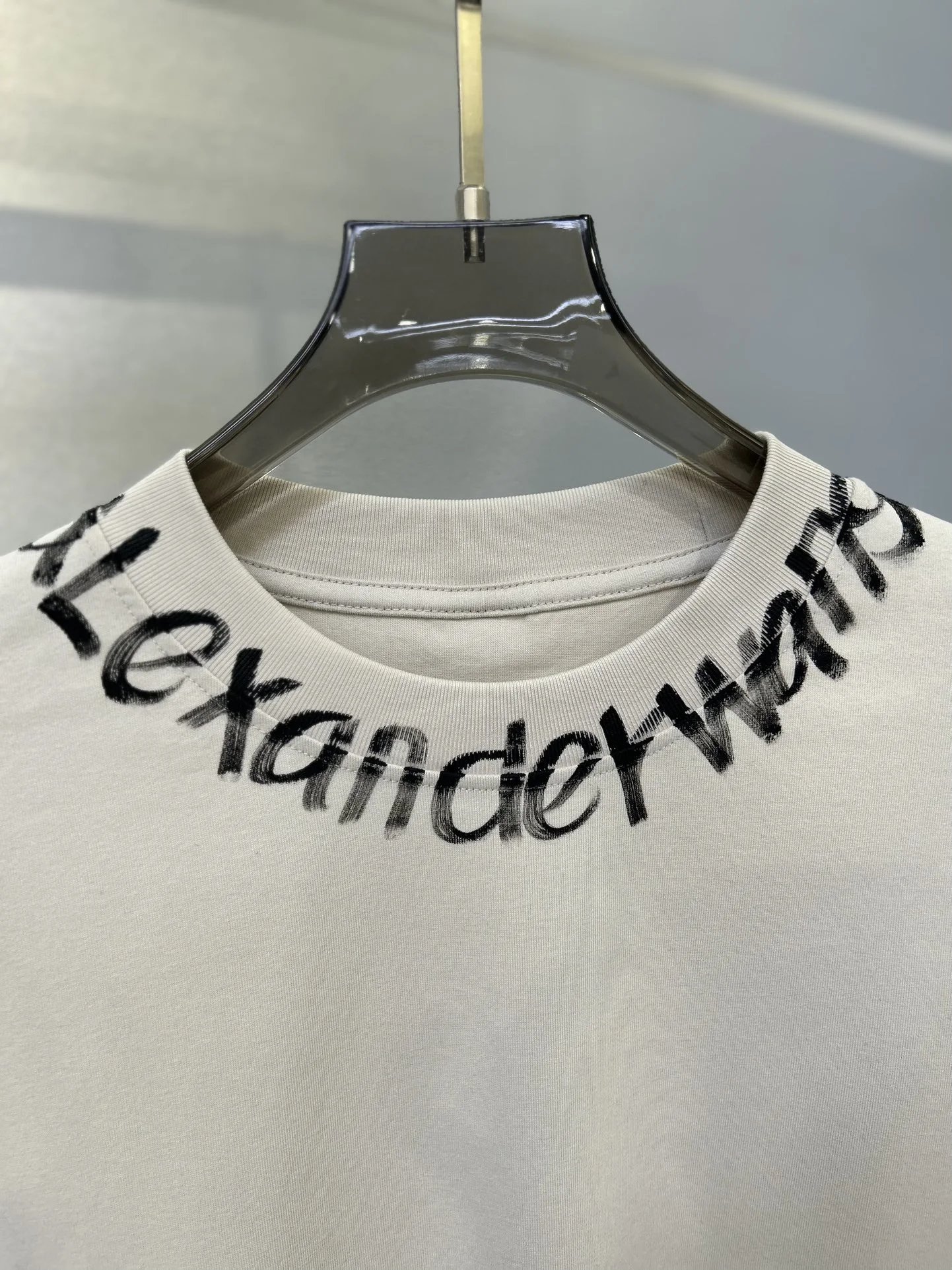 Alexander Wang Cotton Hoodie Minimalist Logo Long Sleeve Top