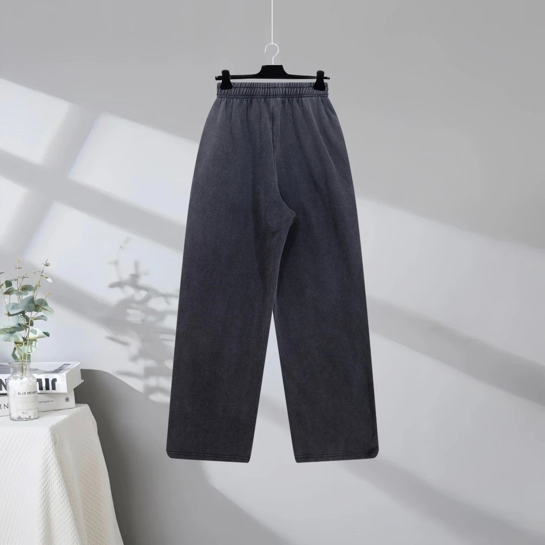 Balenciaga Reflective Logo Casual Loose Pants