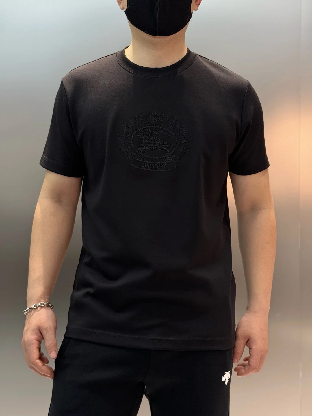 Burberry Men White Cotton Logo T-Shirt