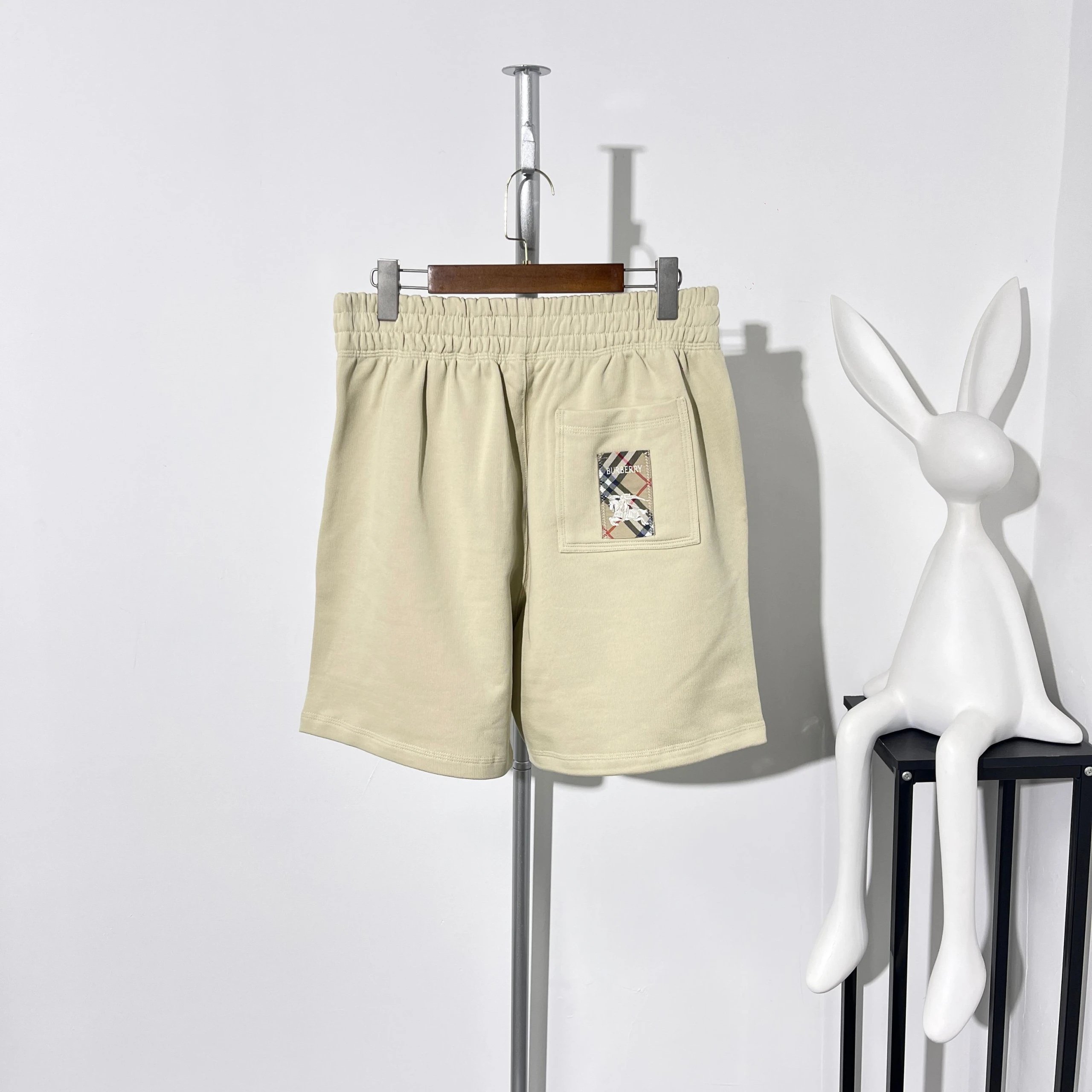 Balenciaga Beige Cotton Casual Shorts for Men