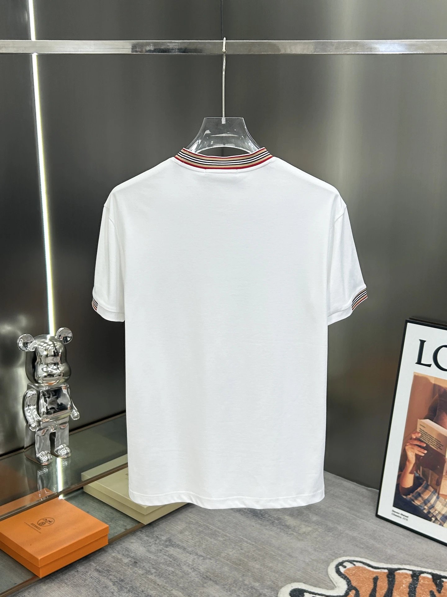 Burberry Men Classic White Cotton T-Shirt Casual Fashion