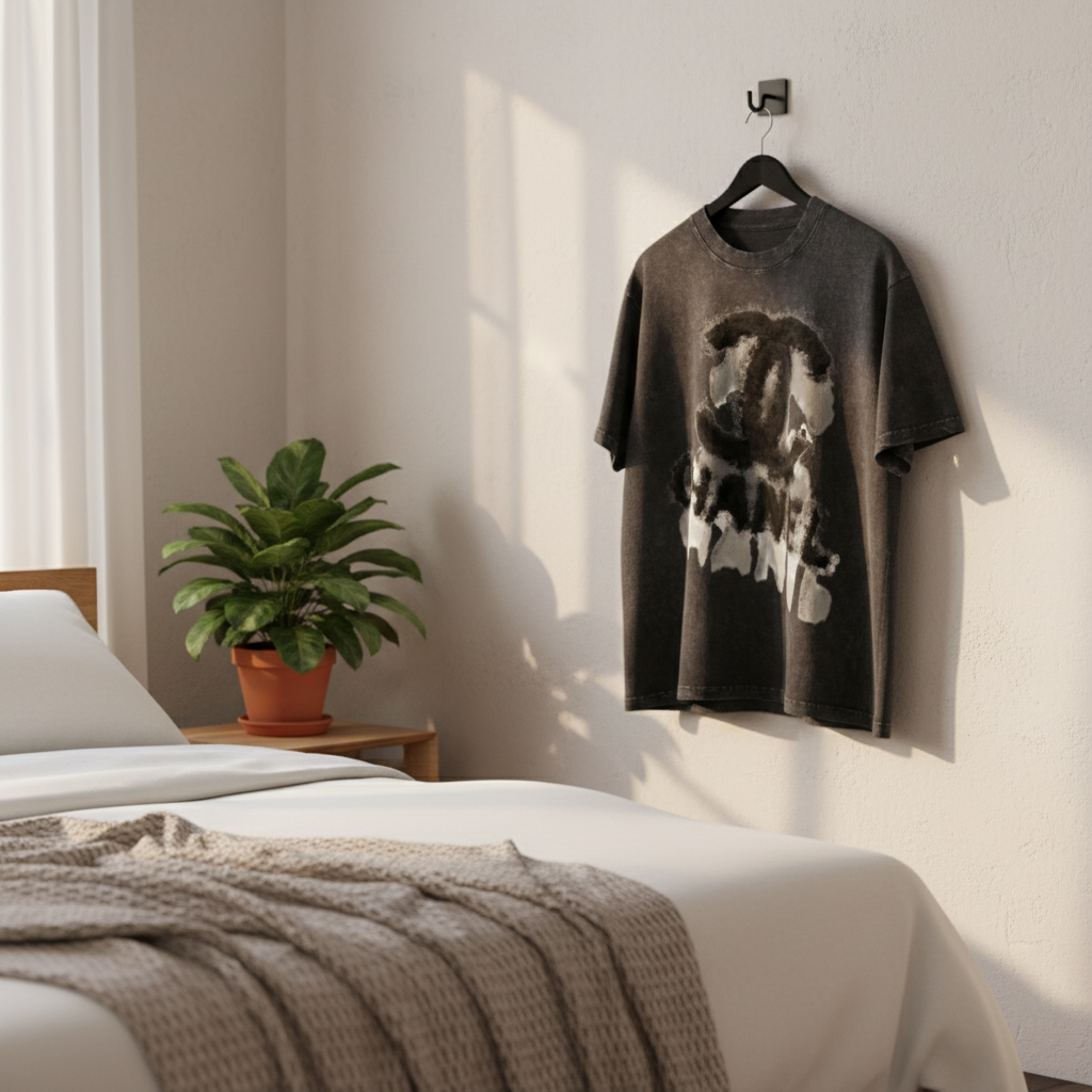 CHANEL Vintage Black Cotton Logo Unisex T-Shirt