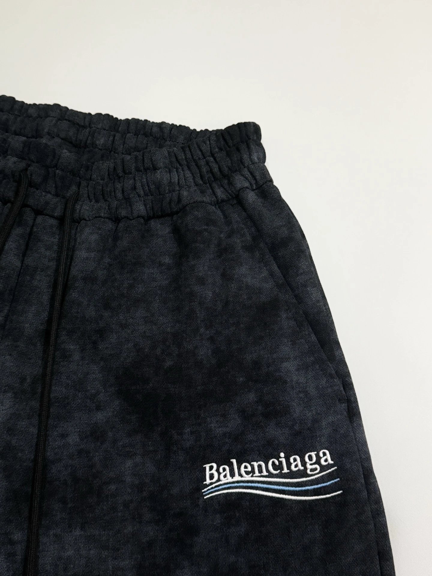 Balenciaga Washed Black Men’s Cotton Casual Shorts