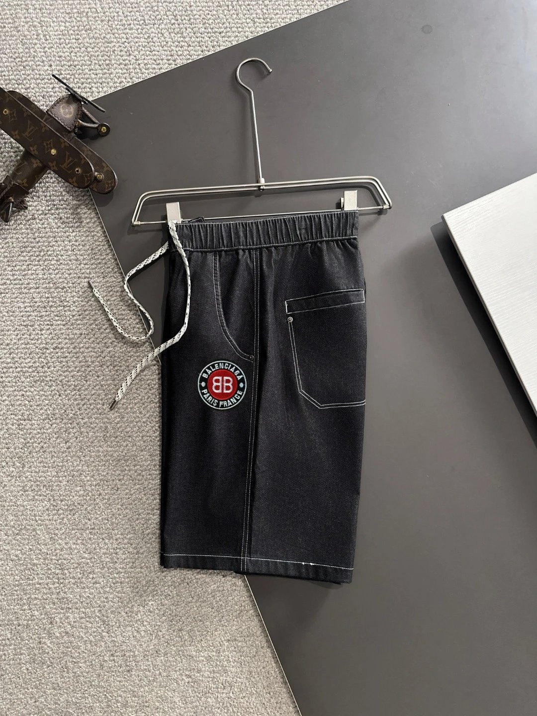 Balenciaga Men Denim Shorts Casual Streetwear