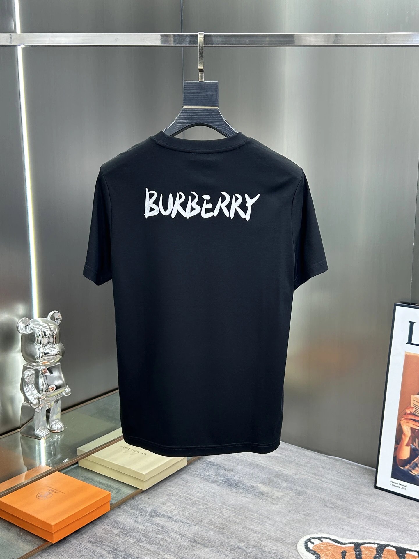 Burberry Black Multicolor Equestrian Logo T-Shirt