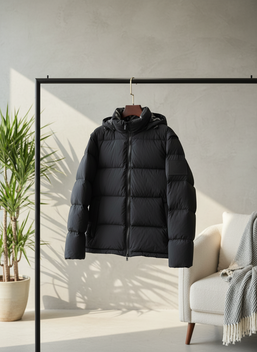 Burberry Men’s Black Hooded Down Jacket Winter Coat