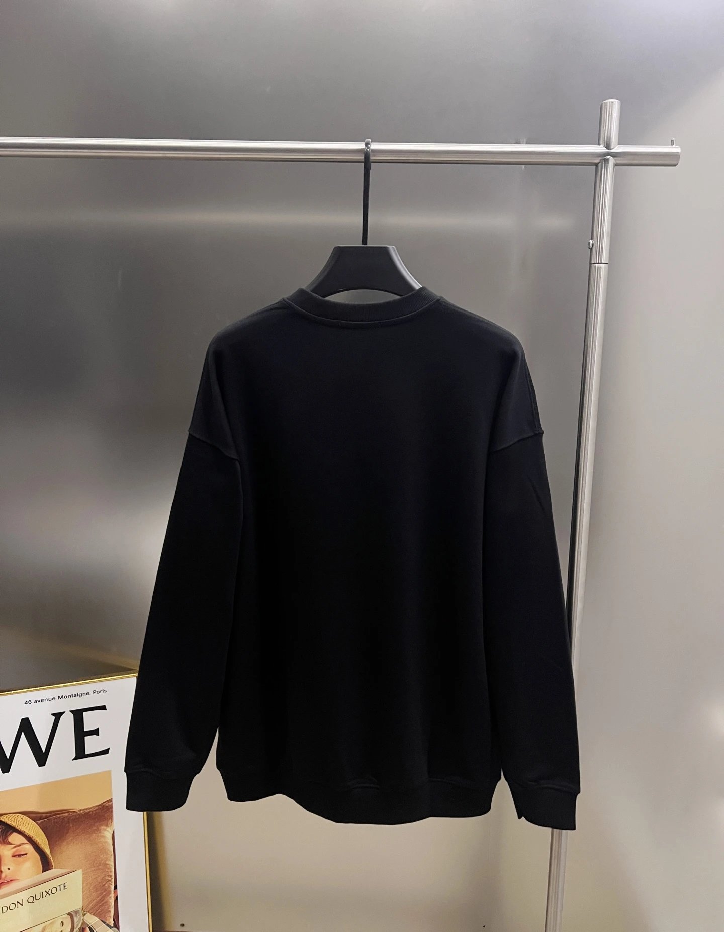 Balenciaga BB Logo Black Cotton Unisex Hoodie