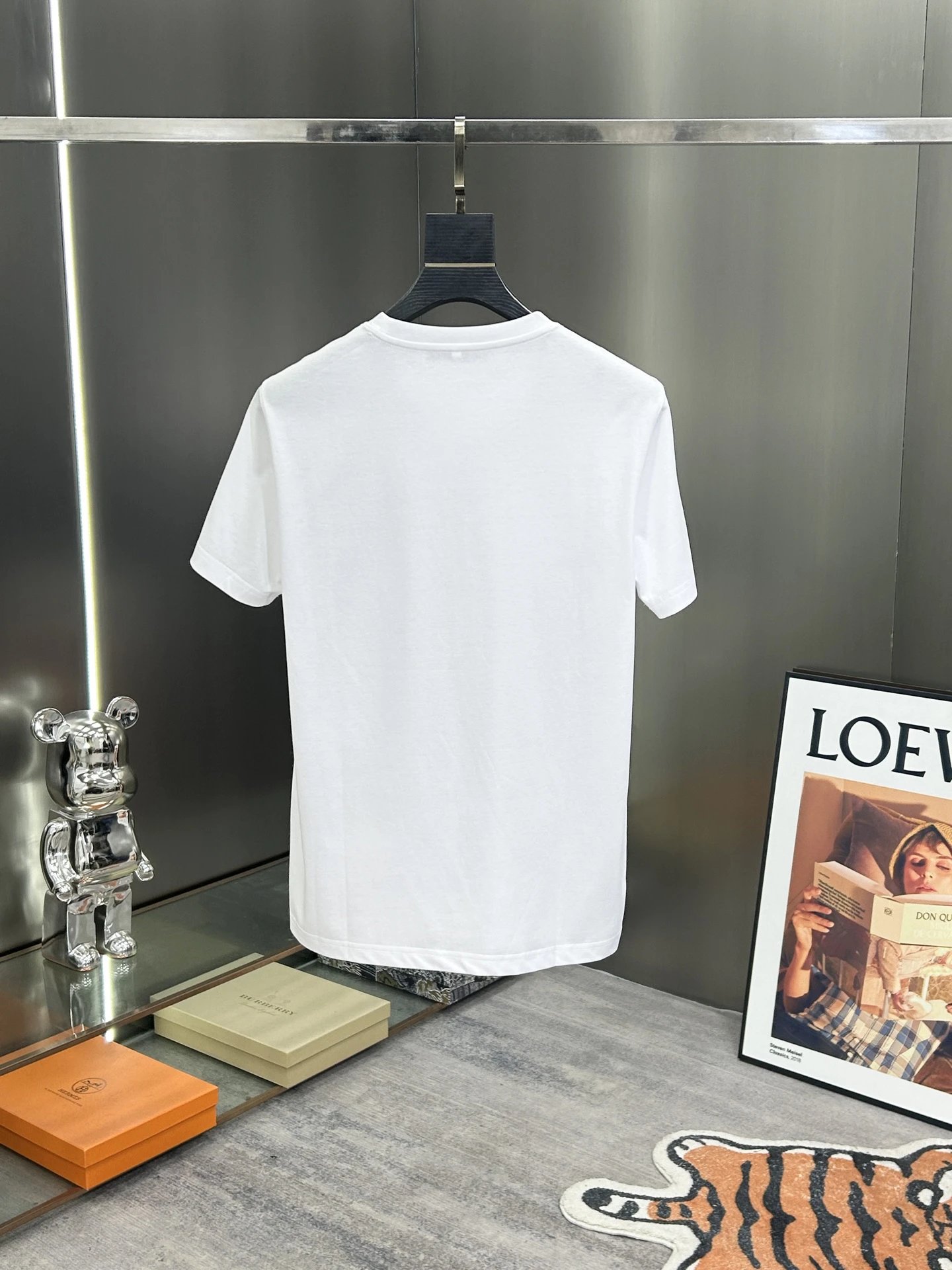 Burberry White Cotton Logo T-Shirt Unisex Fashion