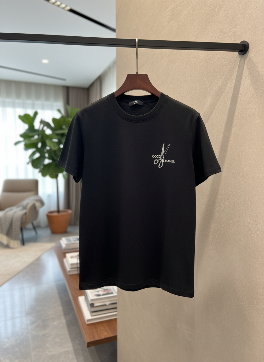 CHANEL Luxury Cotton T-Shirt Men Women Casual Top