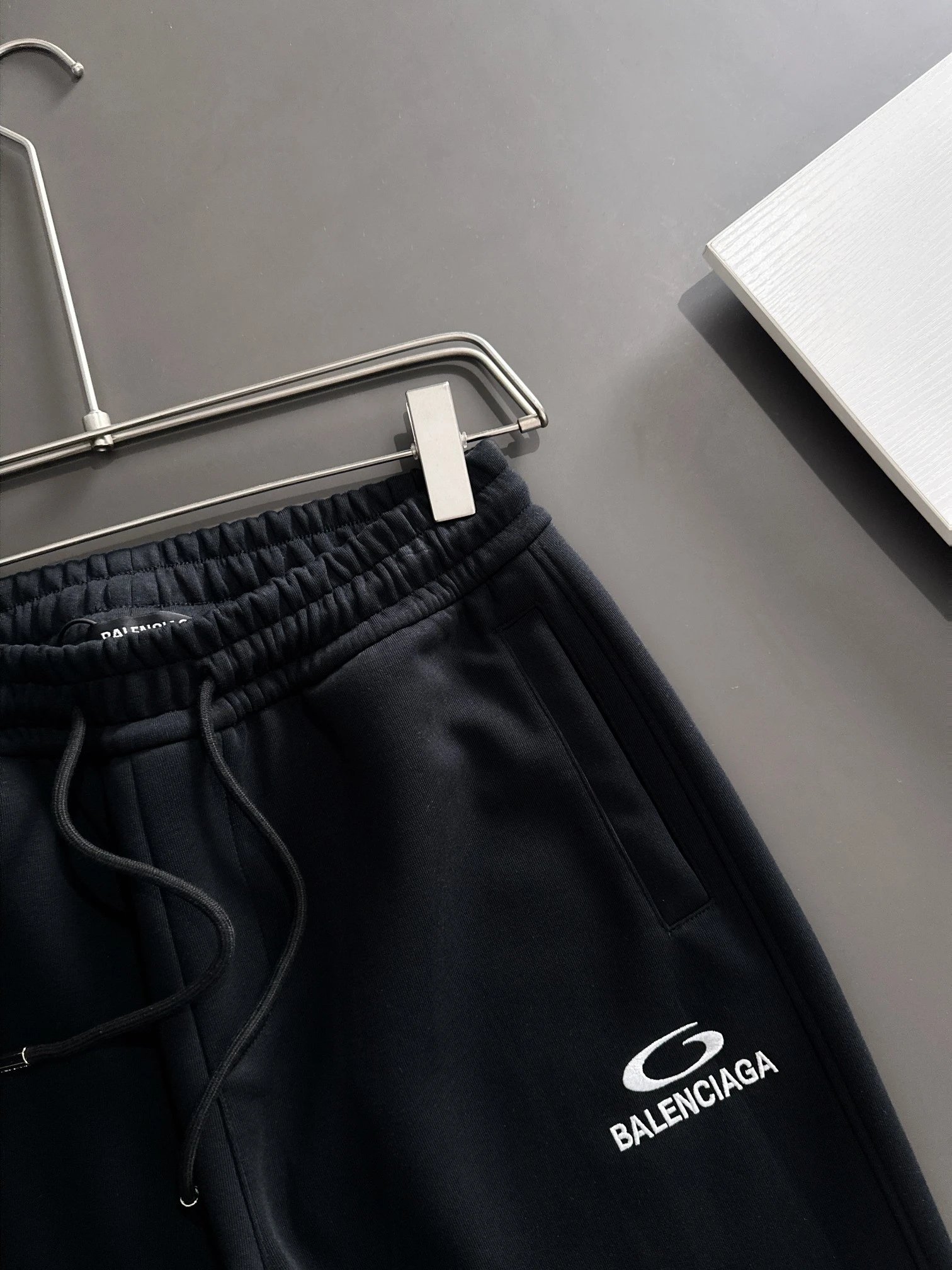 Balenciaga Men’s Black Logo Casual Pants