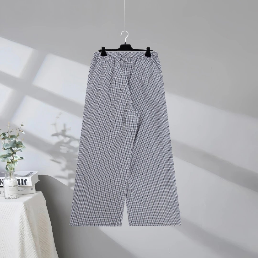 Balenciaga Wide Leg Checkered Pants for Women