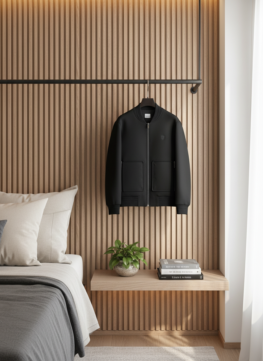 Burberry Men's Black Bomber Jacket Zip Casual Style
