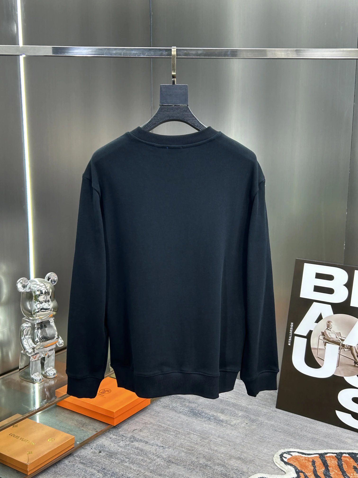 Burberry Black Cotton Hoodie Men’s Sweatshirt