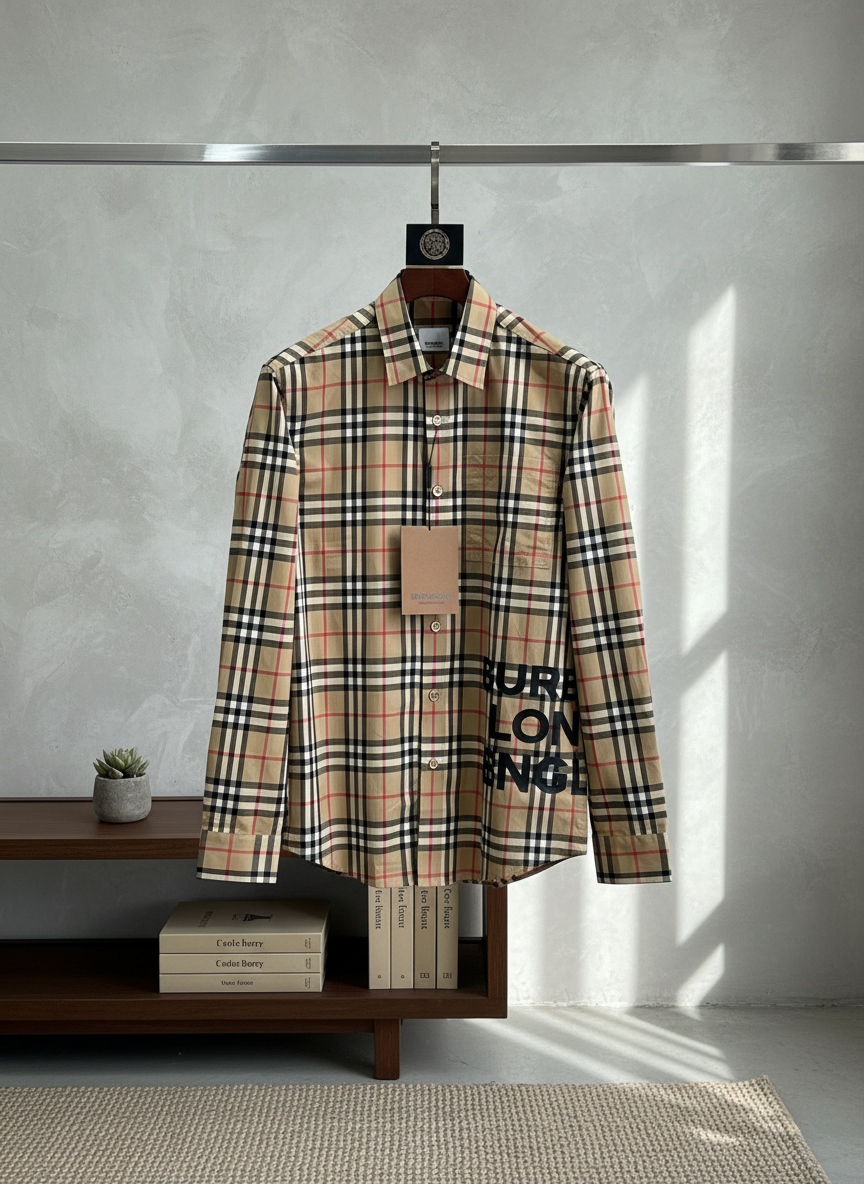Burberry Classic Check Long Sleeve Cotton Shirt