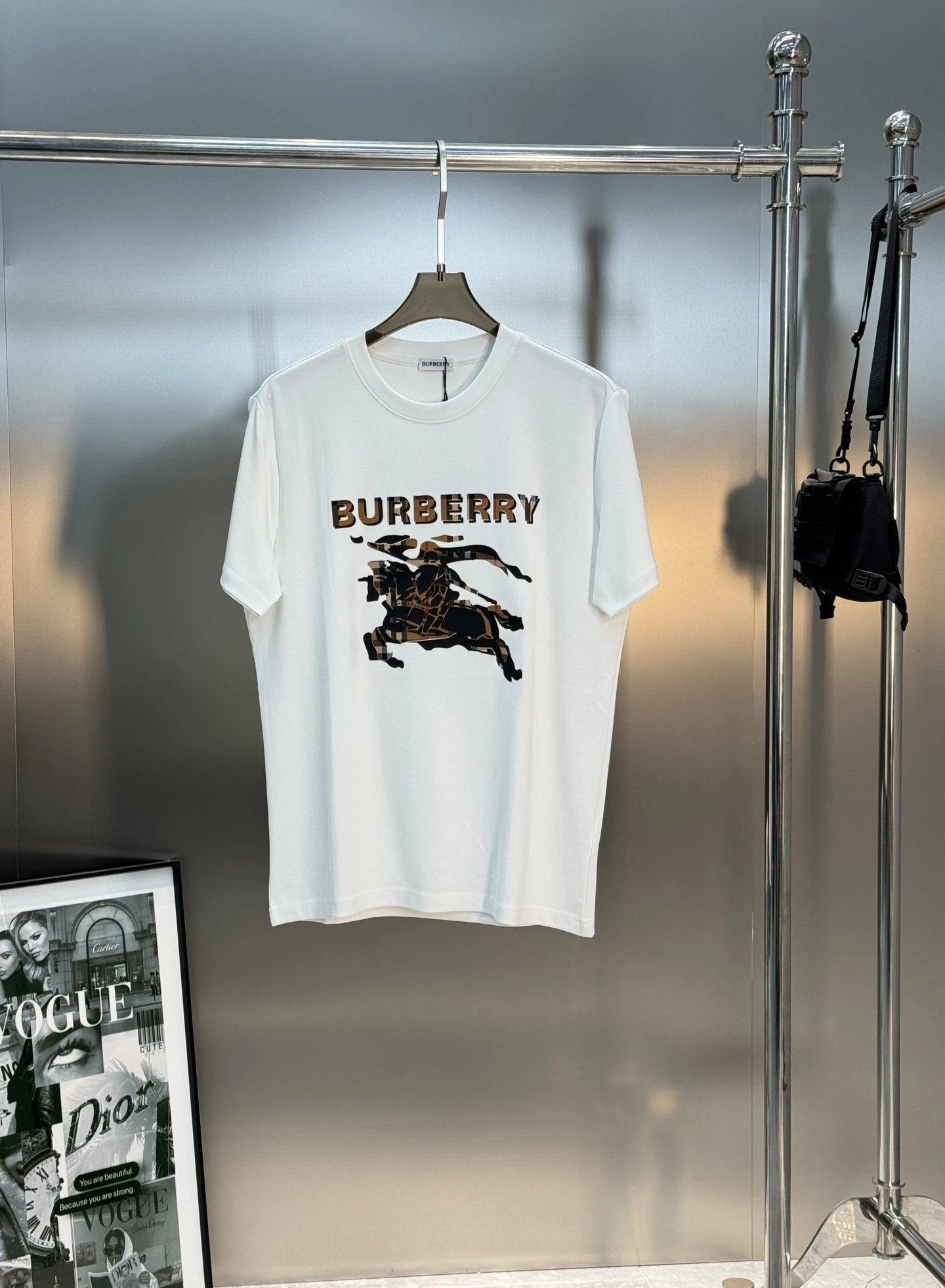 Burberry Dark Green Knight Logo Men’s T‑Shirt