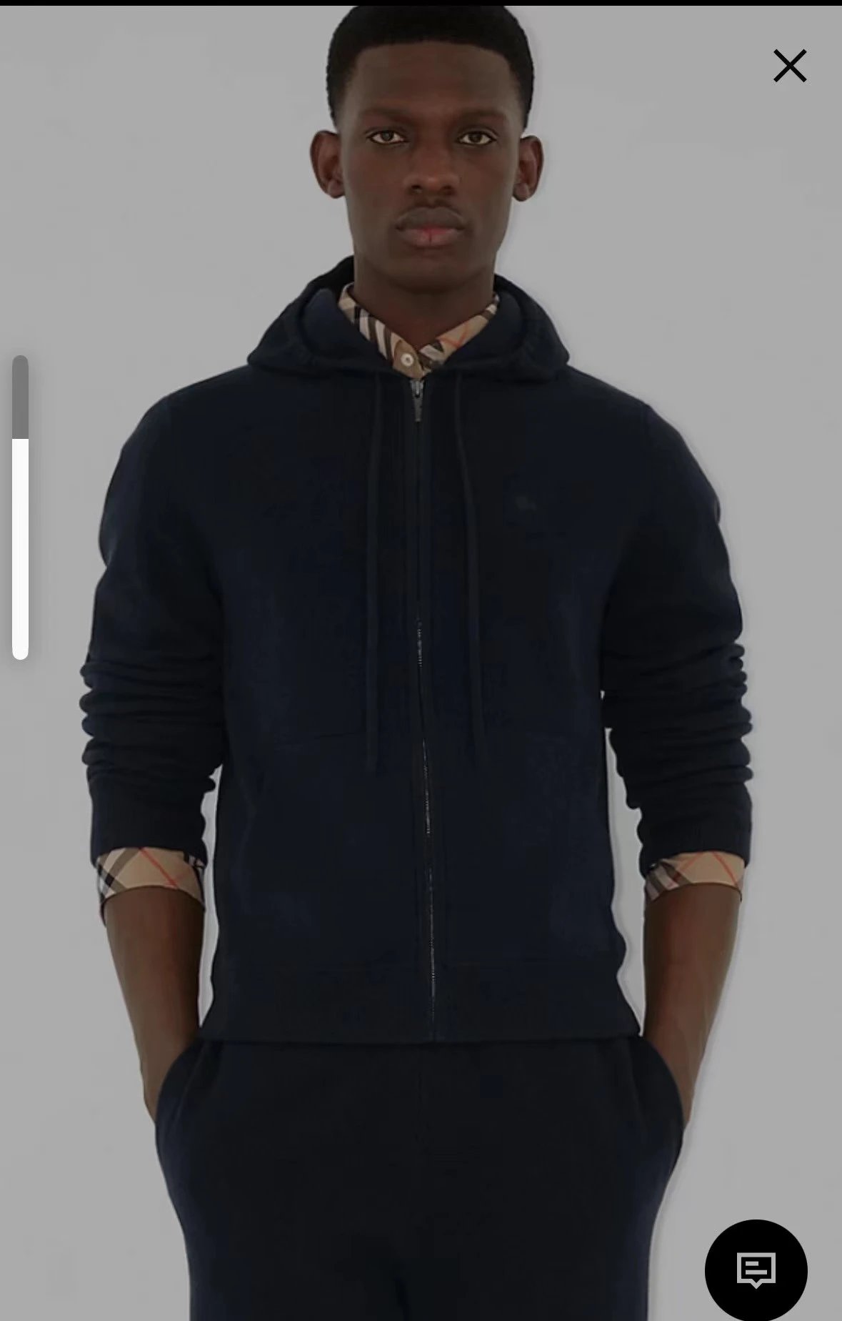 Burberry Classic Zip Up Cotton Hoodie