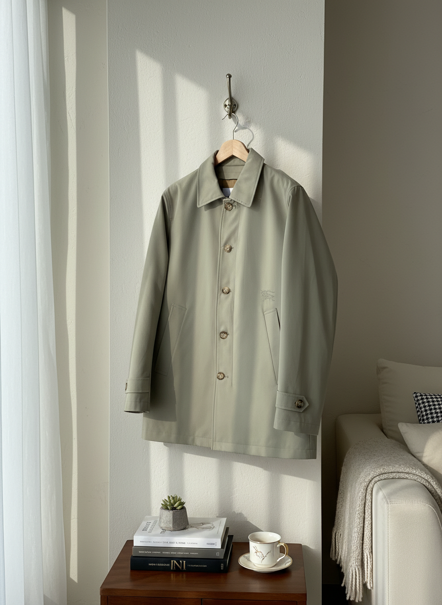 Burberry Men Classic Khaki Button Coat