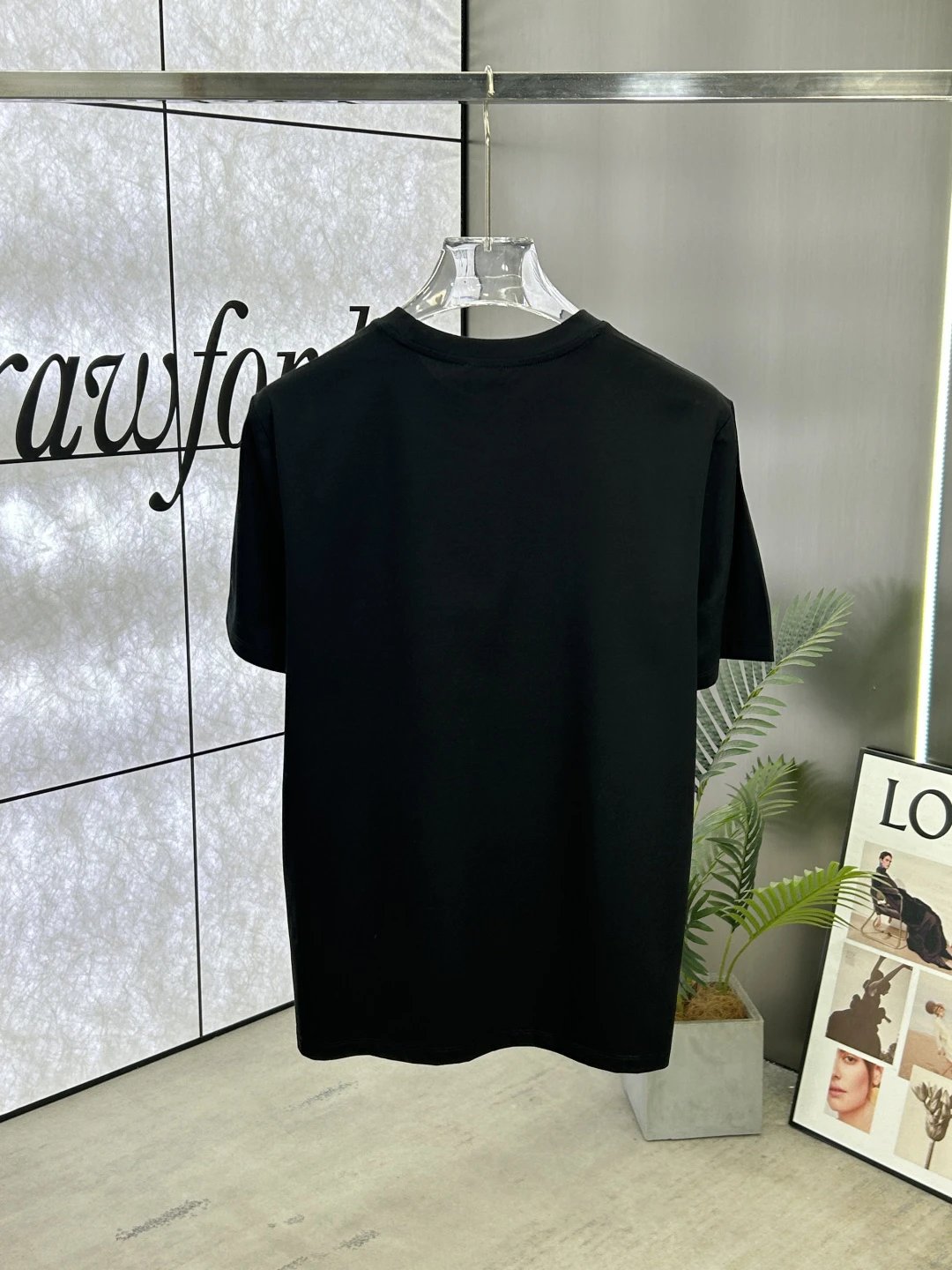 Burberry Men’s Black Cotton Logo Crewneck T-Shirt