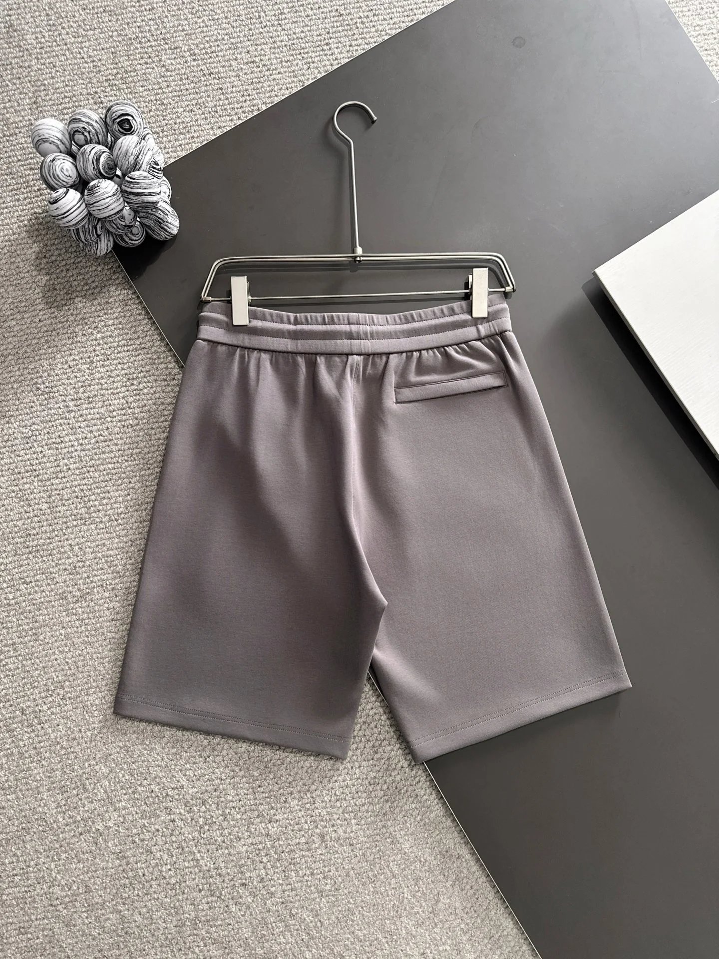 Balenciaga Men’s Gray Drawstring Casual Summer Shorts