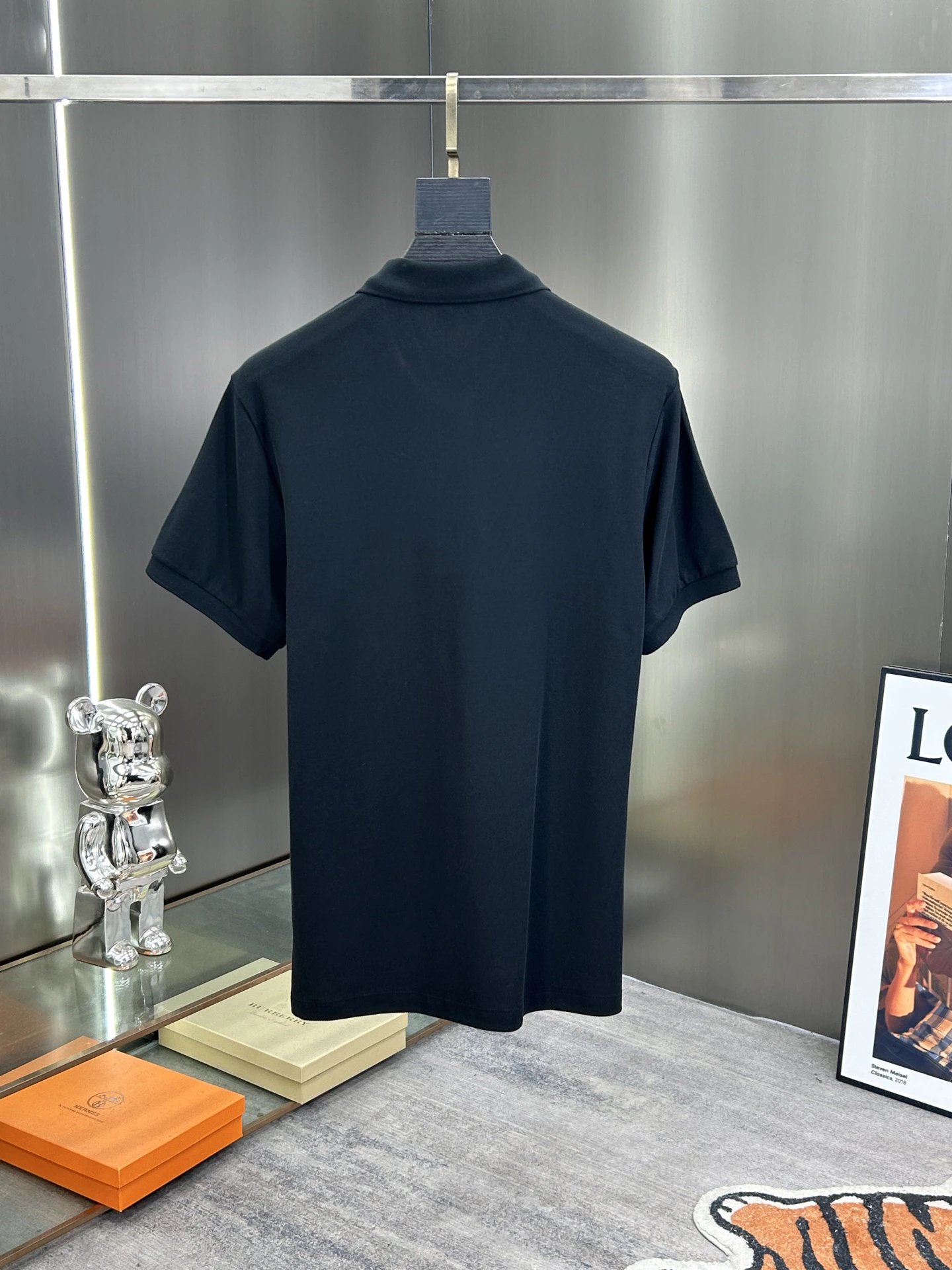 Burberry Classic Black Cotton Polo Shirt Men