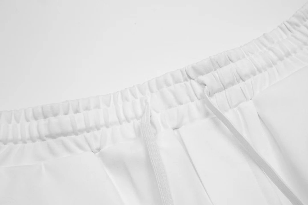 Balenciaga White Logo Cotton Blend Streetwear Shorts