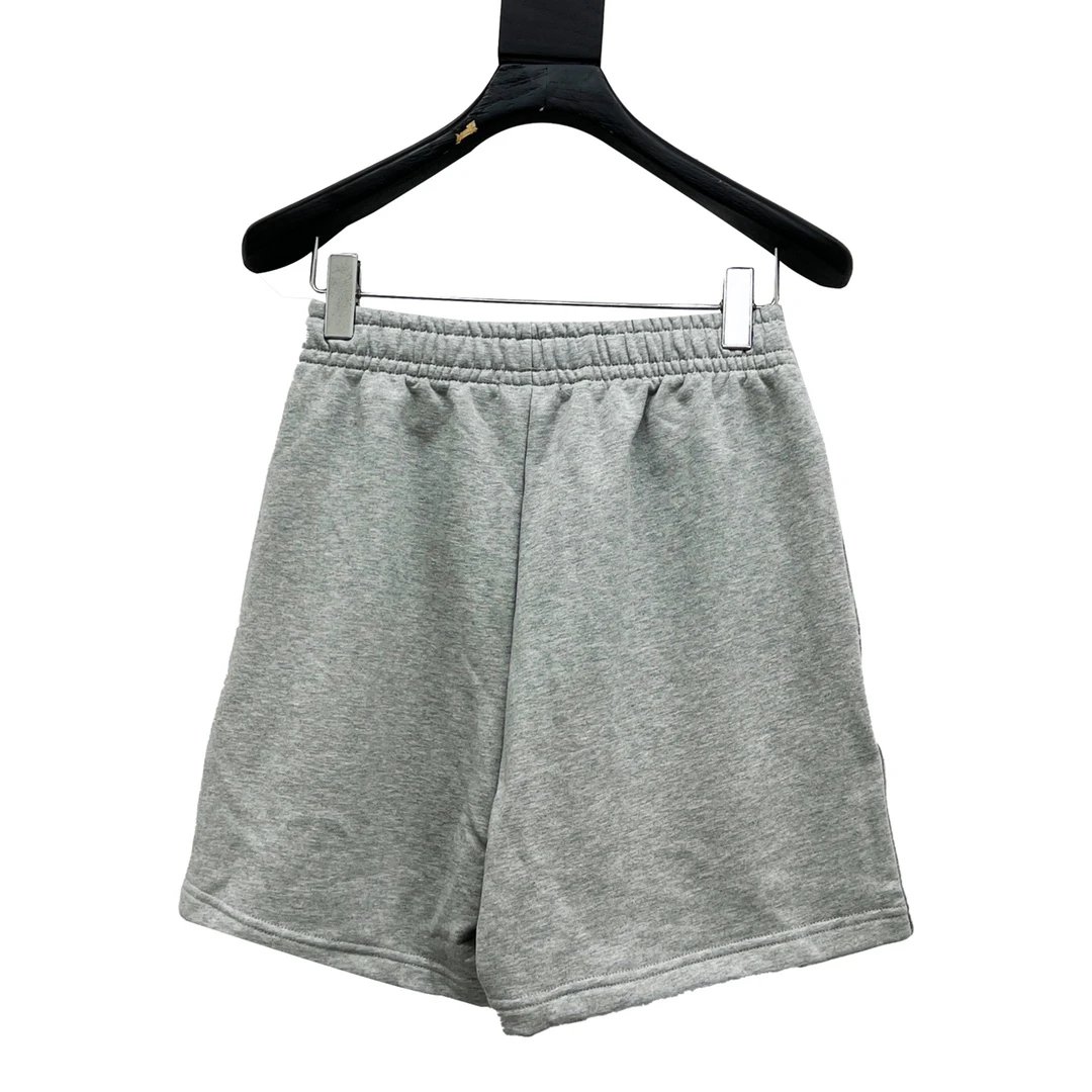Balenciaga Grey Cotton Logo Men’s Shorts