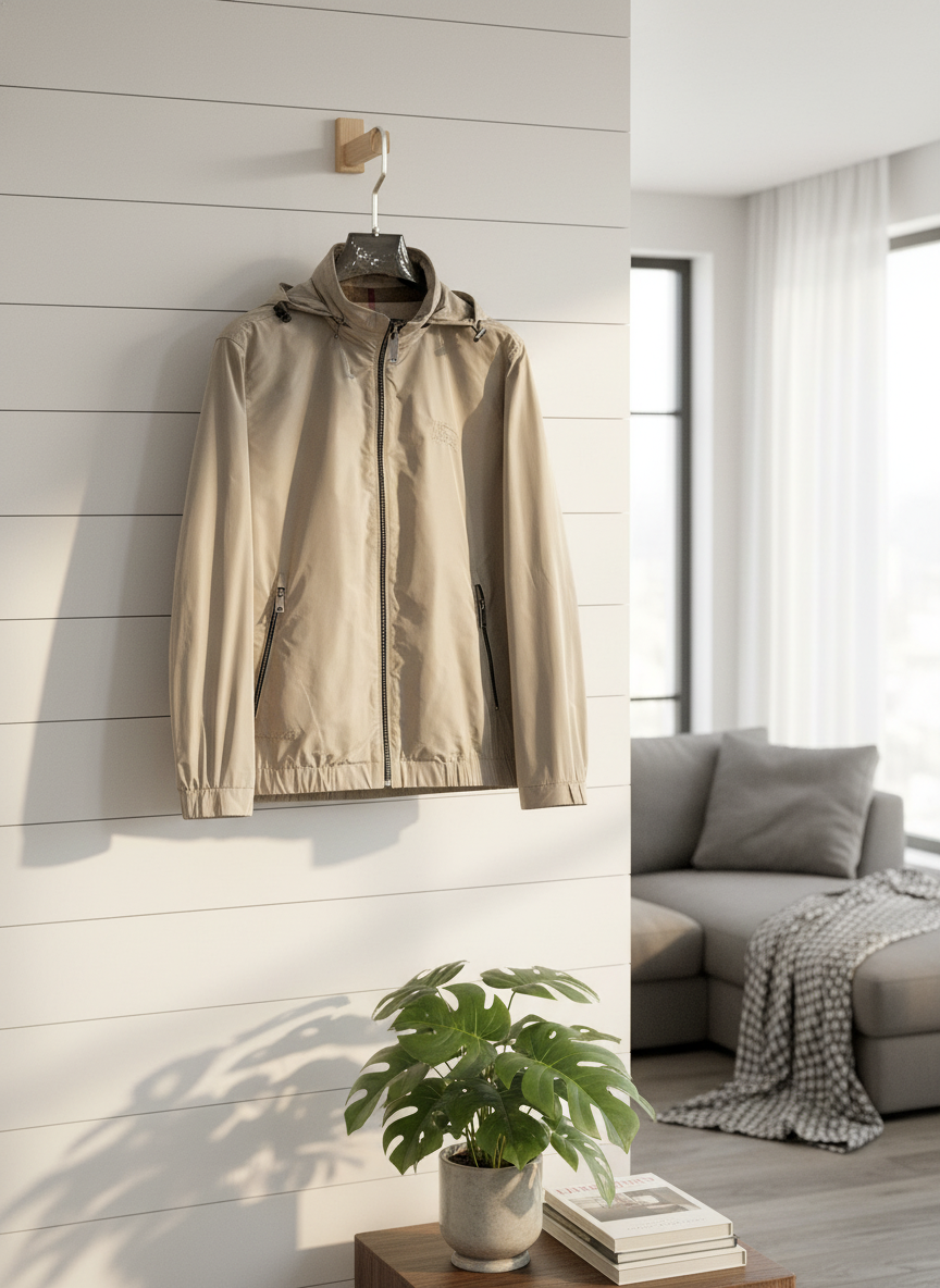 Burberry Men’s Lightweight Hooded Windbreaker Jacket Beige