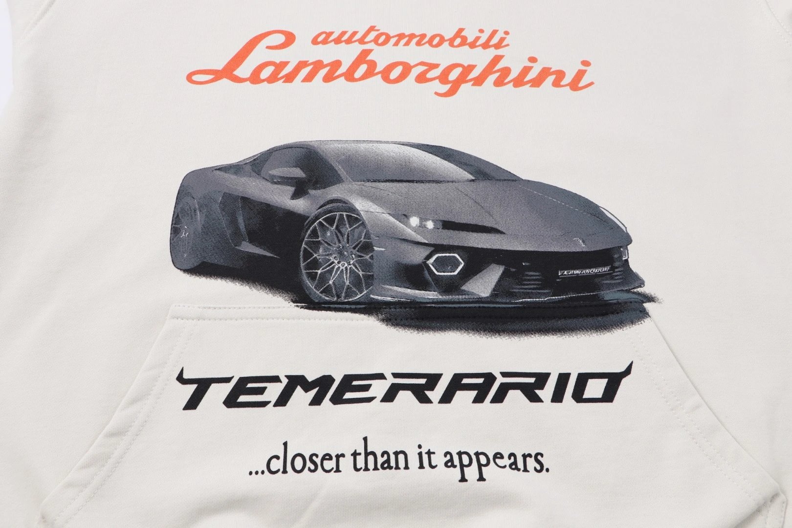 Balenciaga Lamborghini White Graphic Hoodie