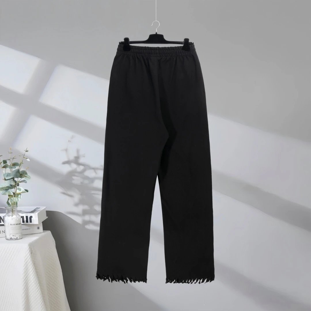 Balenciaga Black Wide Leg Sweatpants