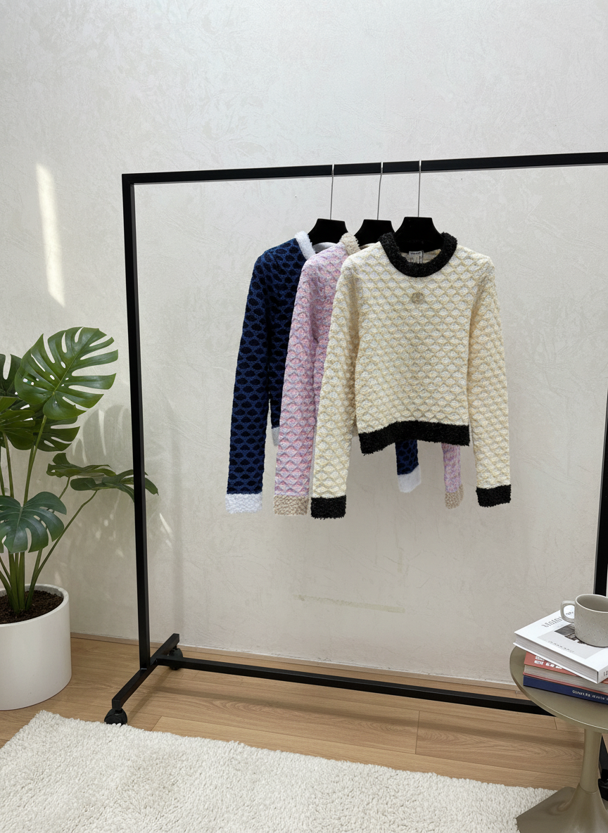 CHANEL Women Knit Hoodie Pullover Sweater Autumn Winter