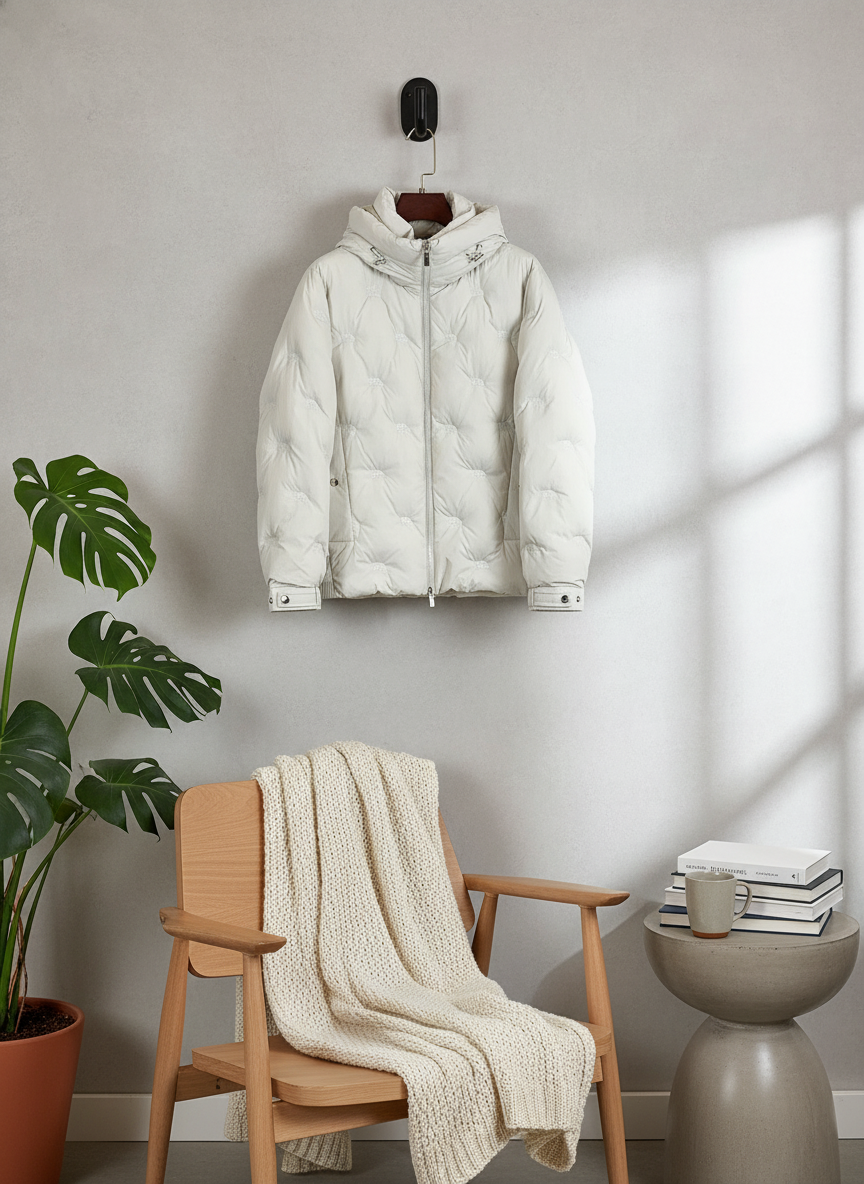 Burberry Winter Quilted Down Jacket Warm Hooded Coat