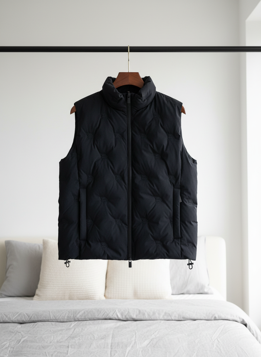 Burberry Men’s Black Quilted Puffer Vest Outdoors