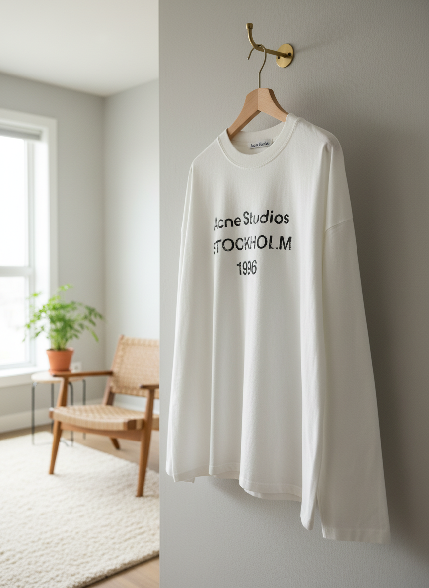 Acne Studios Stockholm 1996 White Hoodie
