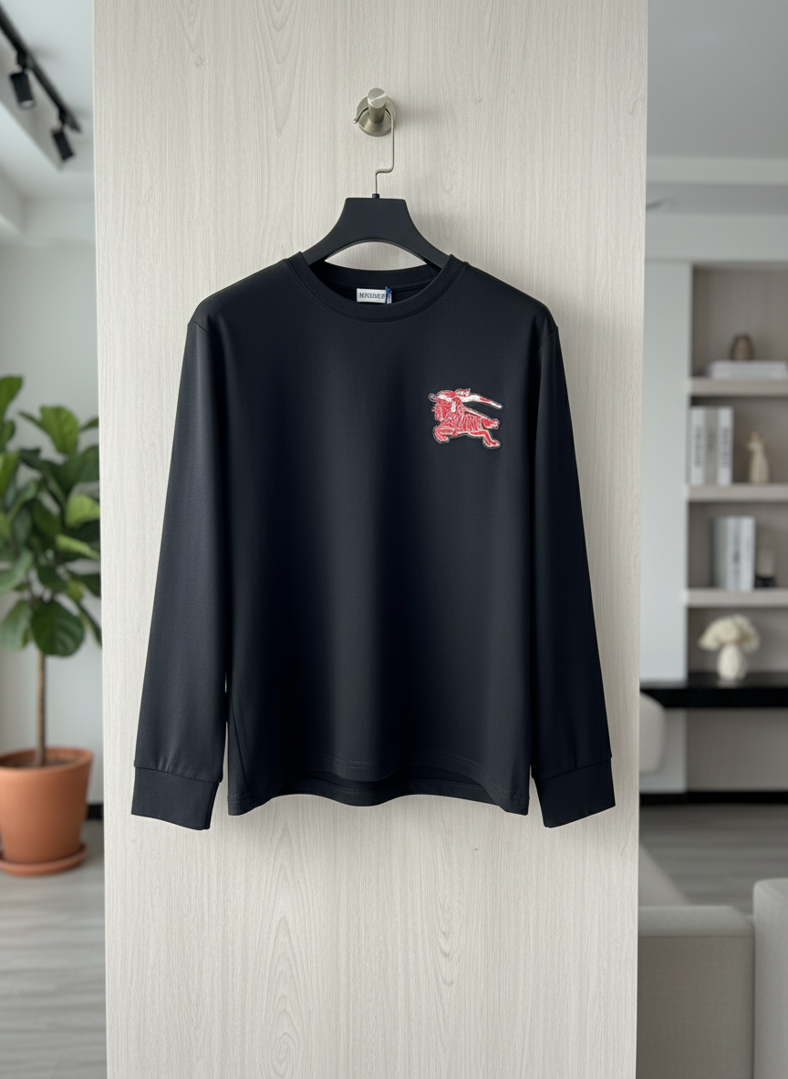 Burberry Classic Logo Cotton Crewneck Hoodie