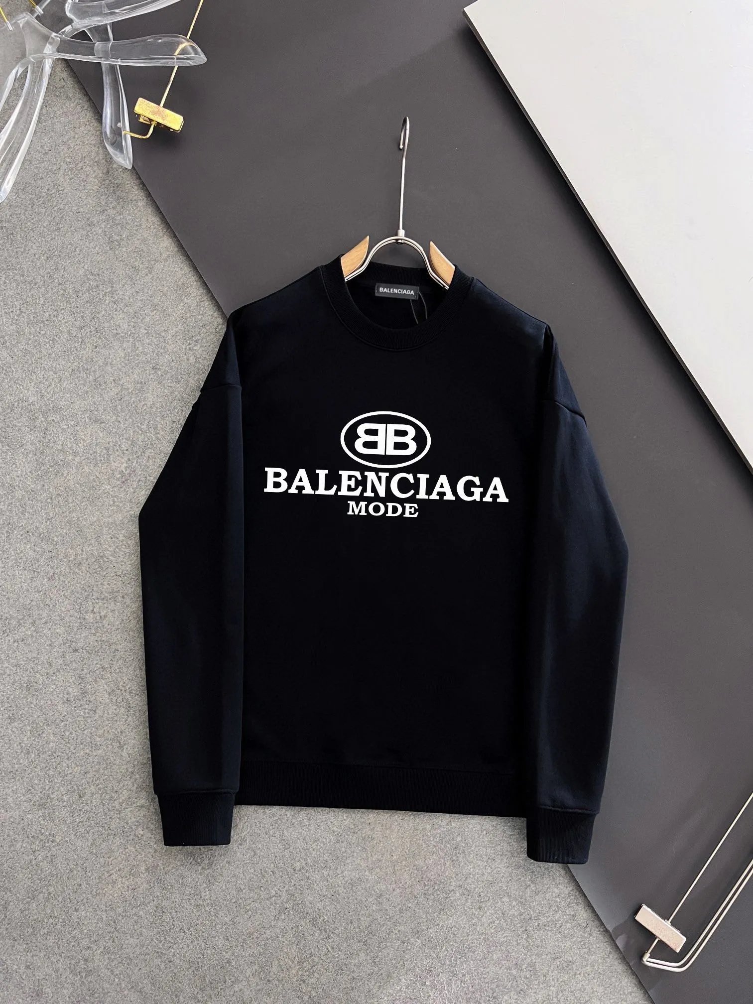 Balenciaga Mode Black Cotton Hoodie