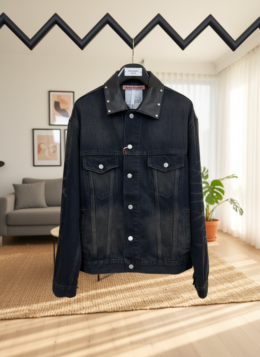 Acne Studios Vintage Wash Denim Jacket Men’s Black