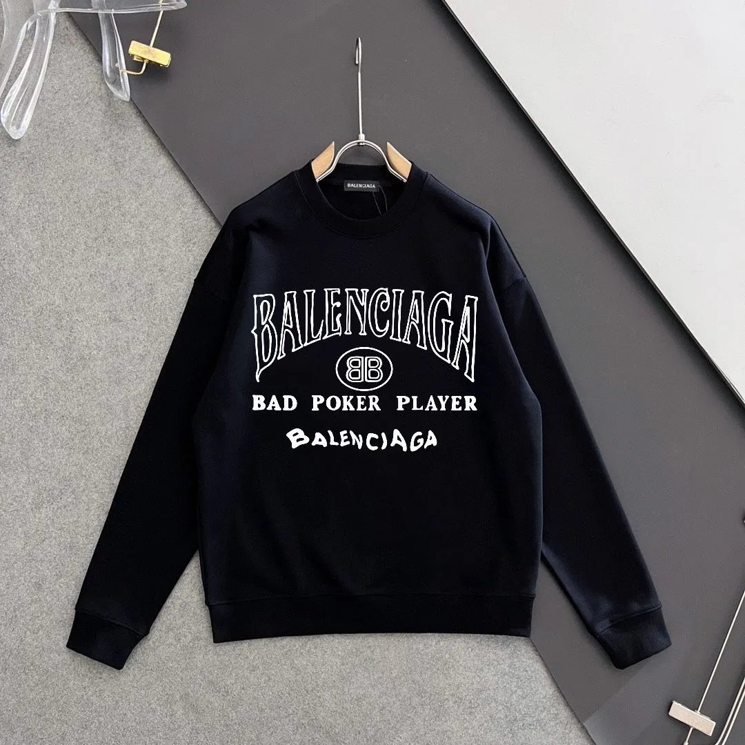 Balenciaga Bad Poker Player Black Logo Hoodie