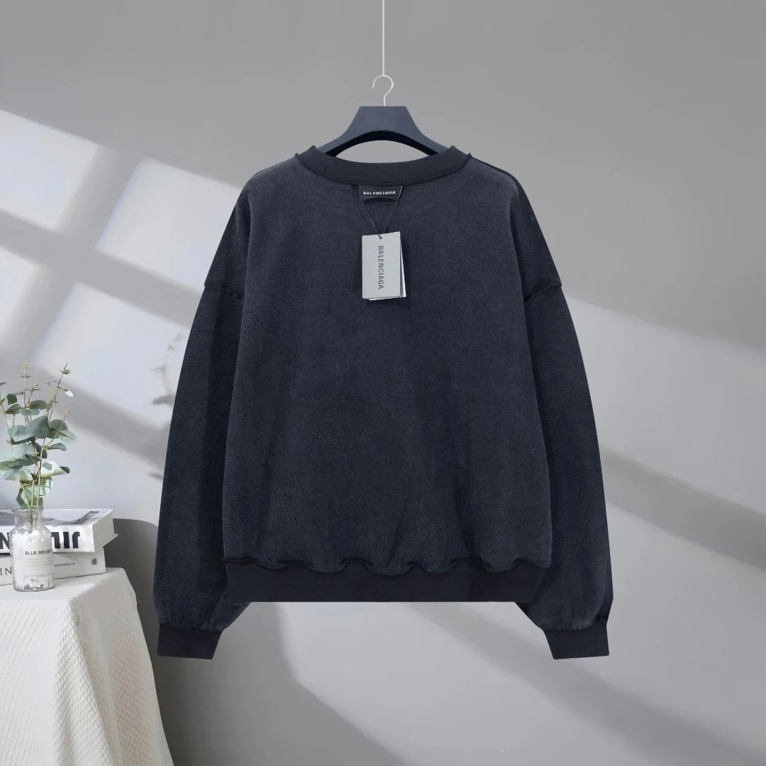 Balenciaga Oversized Black Hoodie Streetwear Fashion