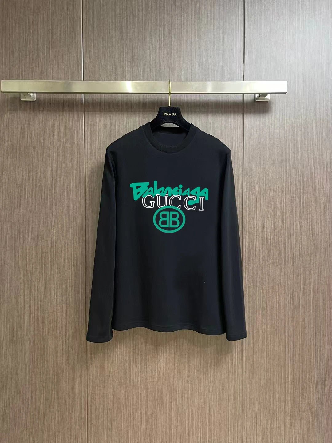 Balenciaga Unisex Cotton Logo Long Sleeve Hoodie