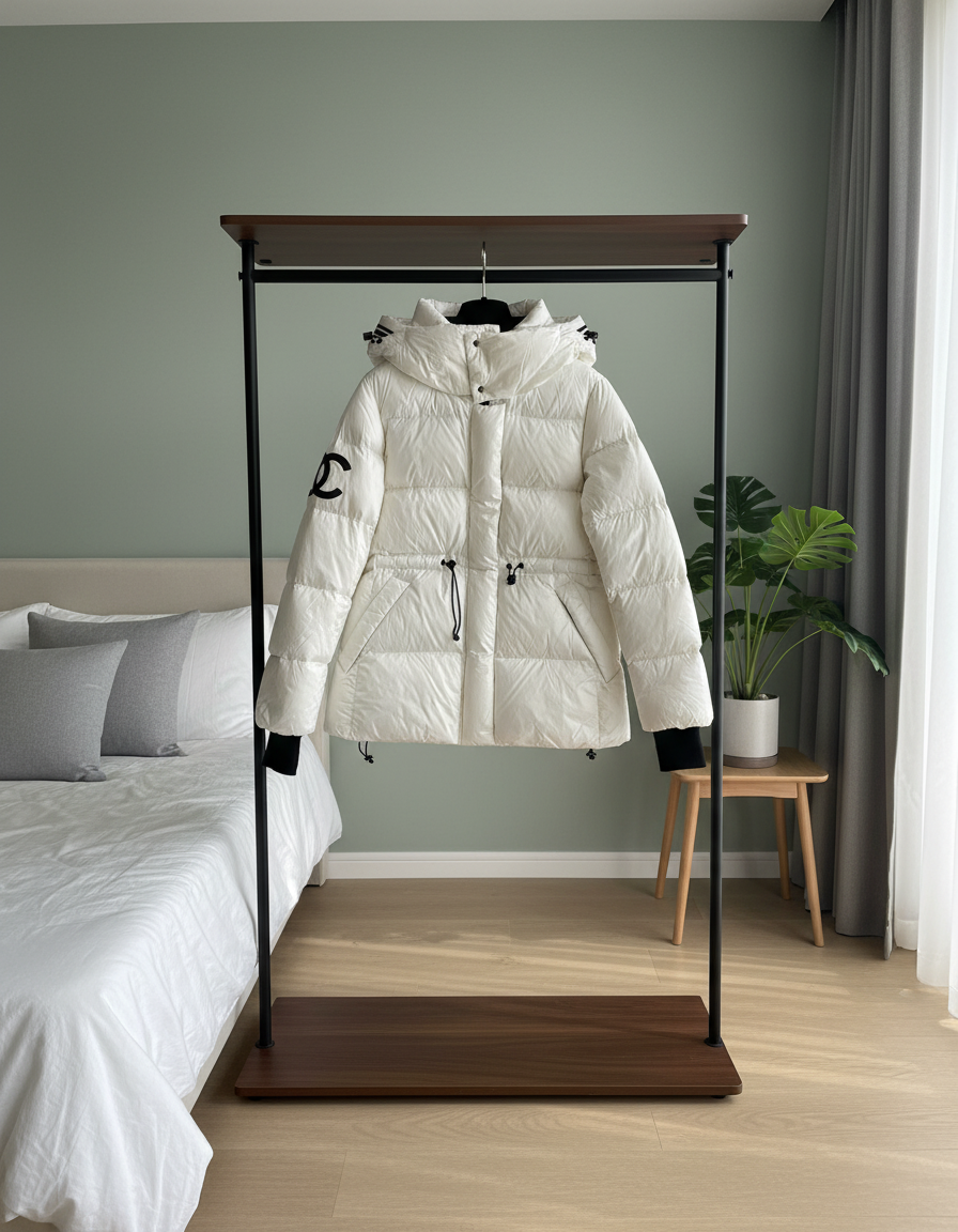 CHANEL Women’s White Down Jacket Winter Coat