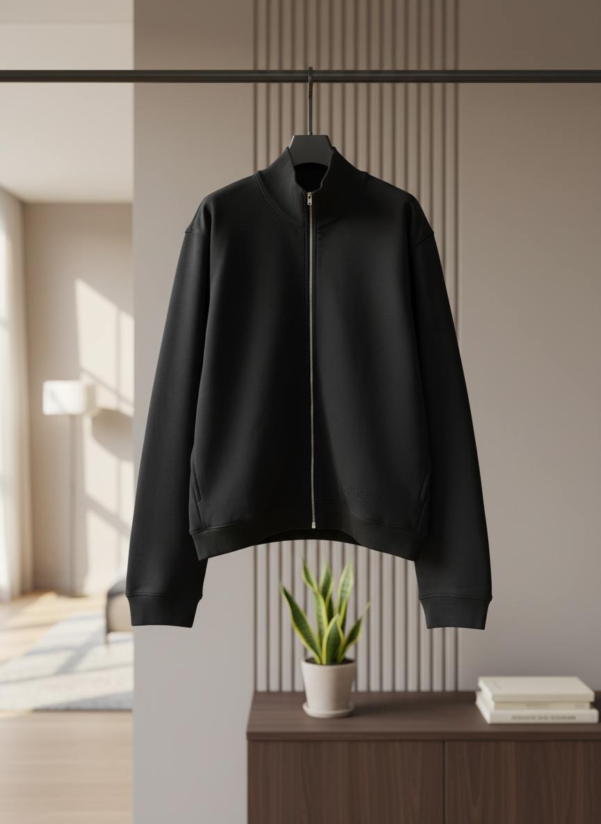 Acne Studios Black Zip Up Minimalist Streetwear Jacket